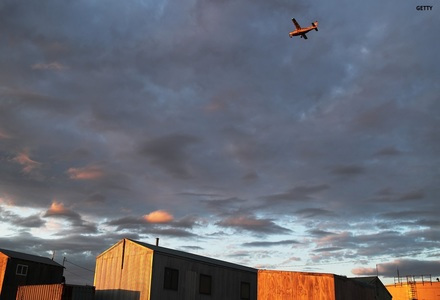 A photo of a plane flying above Alaska's Northwest Arctic Borough, where my story Nobody to call: the plight of indigenous suicide in Alaska takes place.